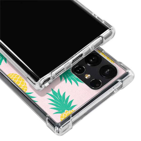 Summer Pineapples Galaxy S22 Ultra Clear Case