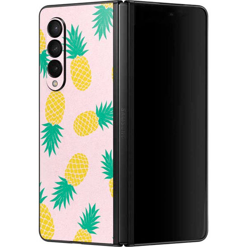 Summer Pineapples Galaxy Z Fold3 5G Skin