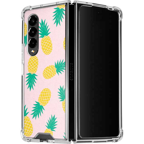 Summer Pineapples Galaxy Z Fold4 5G Clear Case