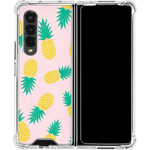 Summer Pineapples Galaxy Z Fold4 5G Clear Case