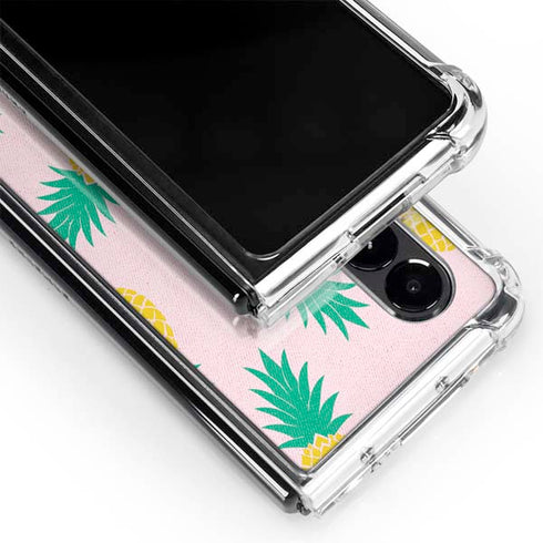 Summer Pineapples Galaxy Z Fold4 5G Clear Case