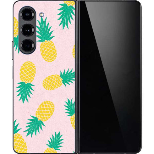 Summer Pineapples Galaxy Z Fold5 5G Skin