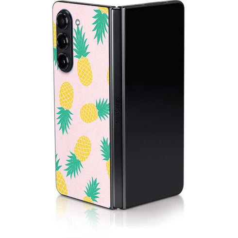 Summer Pineapples Galaxy Z Fold5 5G Skin
