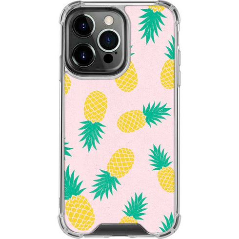 Summer Pineapples iPhone 14 Pro Clear Case