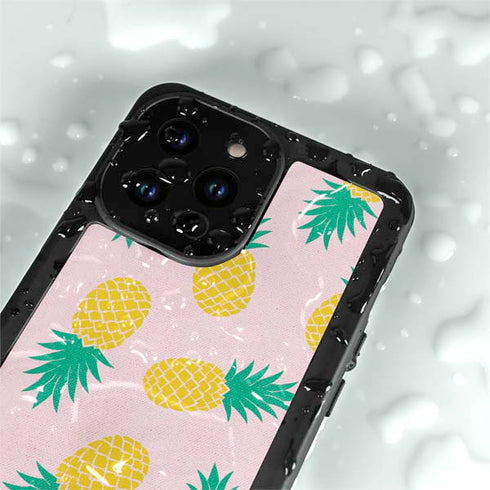 Summer Pineapples iPhone 14 Pro Max Waterproof Case