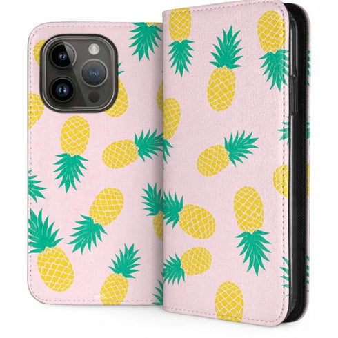 Summer Pineapples iPhone 15 Pro Folio Case