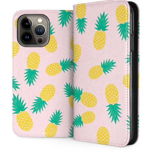 Summer Pineapples iPhone 15 Pro Max Folio Case