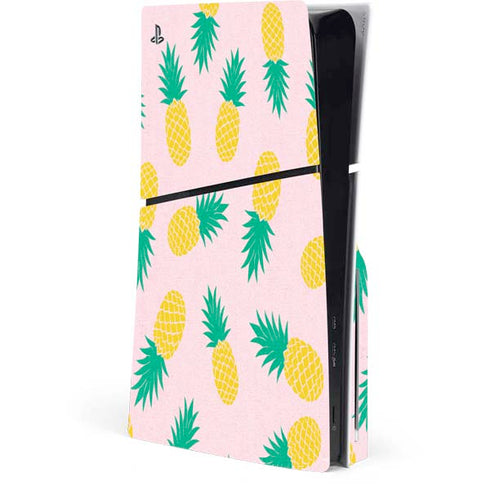 Summer Pineapples PS5 Slim Disk Console Skin