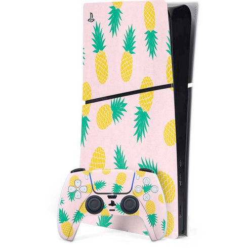 Summer Pineapples PS5 Slim Digital Edition Console Skin