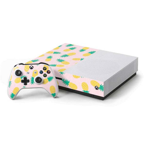 Summer Pineapples Xbox One S Console and Controller Bundle Skin