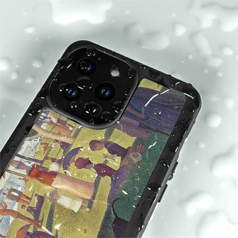 Georges Seurat Sunday Afternoon on the Island of La Grande Jatte iPhone 14 Pro Max Waterproof Case