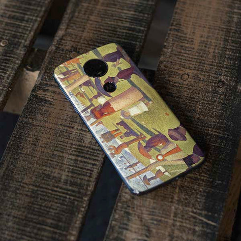 Georges Seurat Sunday Afternoon on the Island of La Grande Jatte Moto E5 Plus Skin