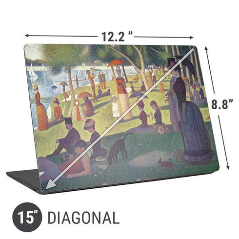 Georges Seurat Sunday Afternoon on the Island of La Grande Jatte Universal Laptop 15in (12.2 x 8.8in) Skin