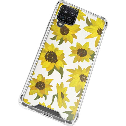 Cat Coq Sunflower Acrylic Galaxy A12 Clear Case