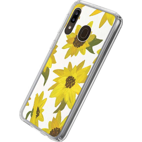 Cat Coq Sunflower Acrylic Galaxy A20 Clear Case