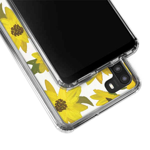 Cat Coq Sunflower Acrylic Galaxy A21 Clear Case