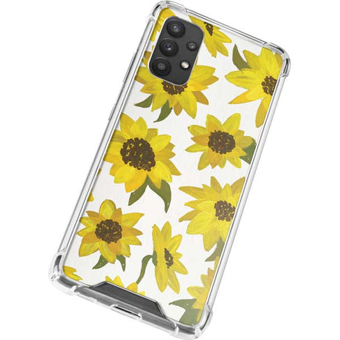 Cat Coq Sunflower Acrylic Galaxy A32 5G Clear Case
