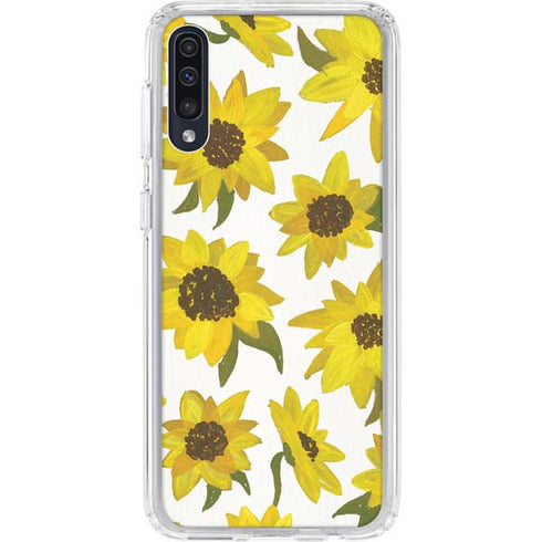 Cat Coq Sunflower Acrylic Galaxy A50 Clear Case