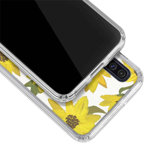Cat Coq Sunflower Acrylic Galaxy A50 Clear Case