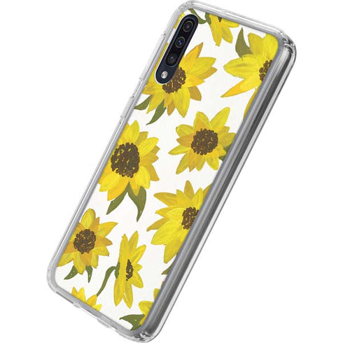 Cat Coq Sunflower Acrylic Galaxy A50 Clear Case