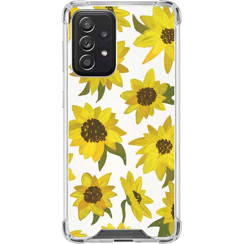 Cat Coq Sunflower Acrylic Galaxy A52 5G Clear Case
