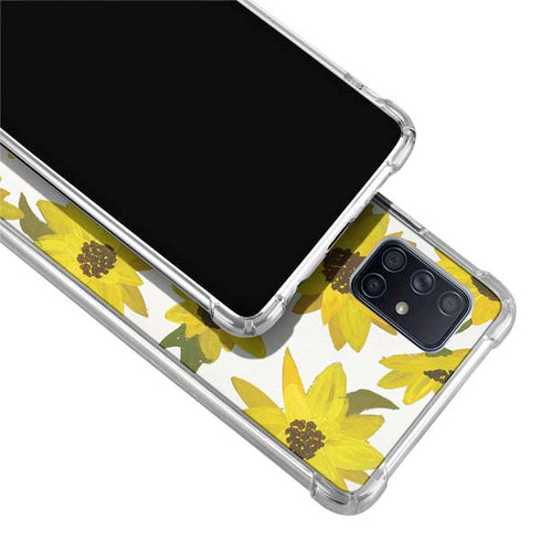Cat Coq Sunflower Acrylic Galaxy A71 5G Clear Case