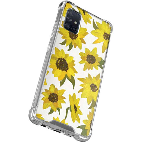 Cat Coq Sunflower Acrylic Galaxy A71 5G Clear Case