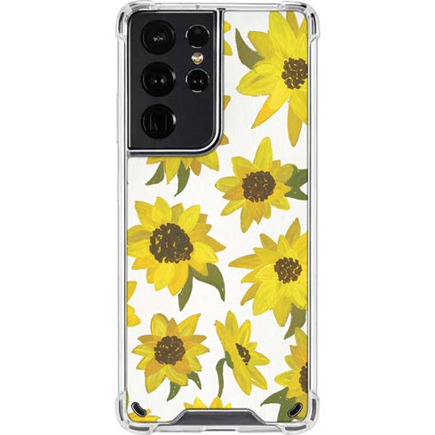 Cat Coq Sunflower Acrylic Galaxy S21 Ultra 5G Clear Case