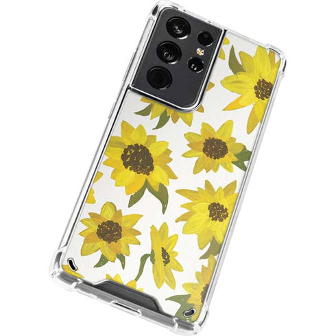 Cat Coq Sunflower Acrylic Galaxy S21 Ultra 5G Clear Case