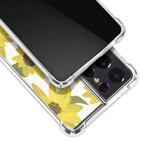 Cat Coq Sunflower Acrylic Galaxy S21 Ultra 5G Clear Case