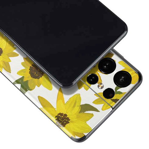 Cat Coq Sunflower Acrylic Galaxy S21 Ultra 5G Skin