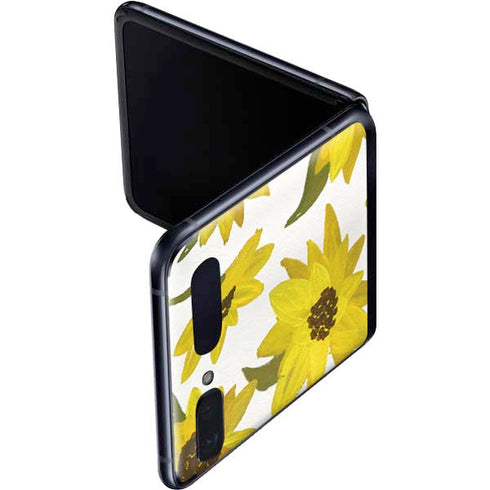 Cat Coq Sunflower Acrylic Galaxy Z Flip Skin