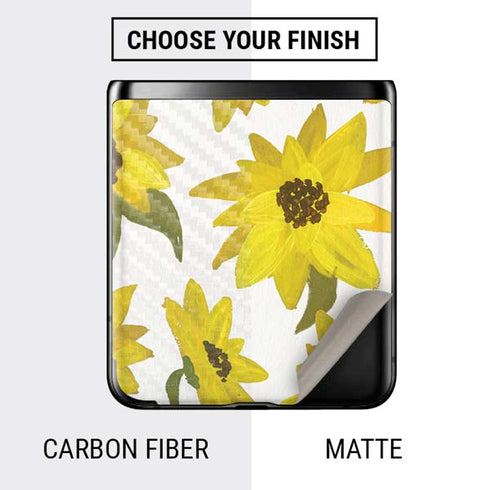 Cat Coq Sunflower Acrylic Galaxy Z Flip Skin