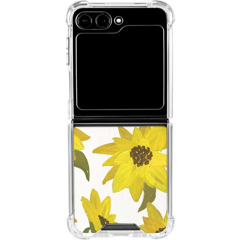 Sunflower Acrylic by Cat Coq Galaxy Z Flip5 5G Clear Case