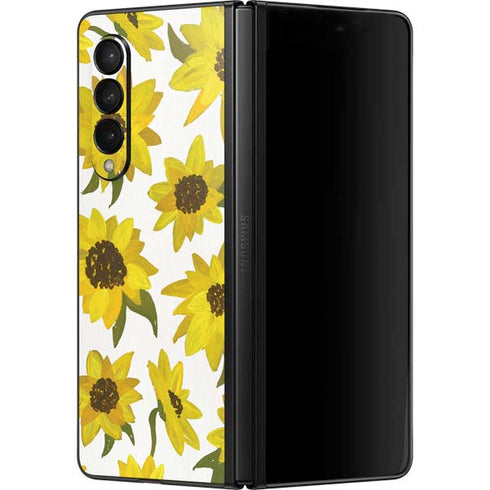 Cat Coq Sunflower Acrylic Galaxy Z Fold3 5G Skin