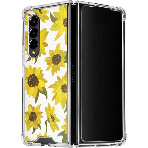 Cat Coq Sunflower Acrylic Galaxy Z Fold4 5G Clear Case