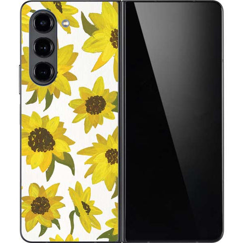 Sunflower Acrylic by Cat Coq Galaxy Z Fold5 5G Skin