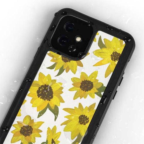 Cat Coq Sunflower Acrylic iPhone 12 Mini Waterproof Case