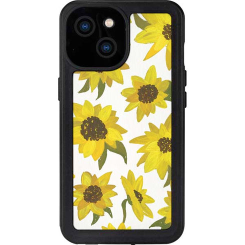 Cat Coq Sunflower Acrylic iPhone 13 Mini Waterproof Case