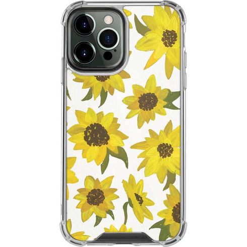 Cat Coq Sunflower Acrylic iPhone 14 Pro Max Clear Case
