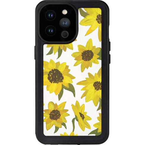 Cat Coq Sunflower Acrylic iPhone 14 Pro Max Waterproof Case