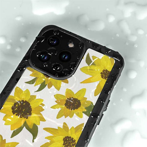 Cat Coq Sunflower Acrylic iPhone 14 Pro Max Waterproof Case