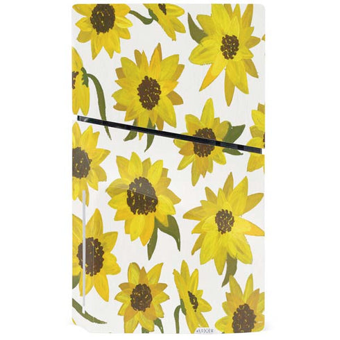 Sunflower Acrylic by Cat Coq PS5 Slim Disk Bundle Skin