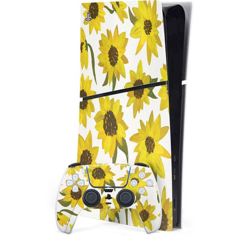 Sunflower Acrylic by Cat Coq PS5 Slim Digital Edition Console Skin