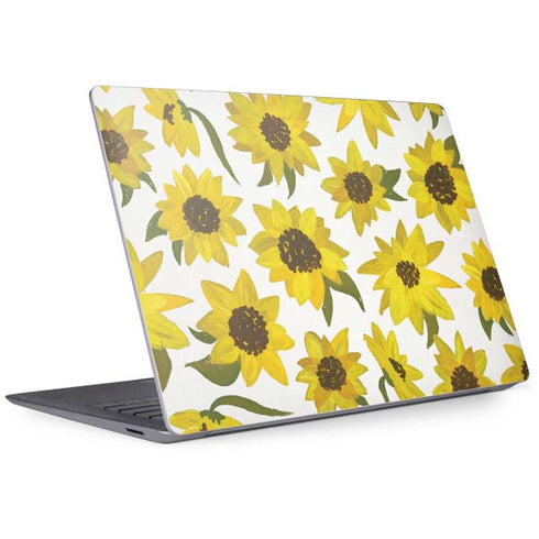 Cat Coq Sunflower Acrylic Surface Laptop 3 13.5in Skin