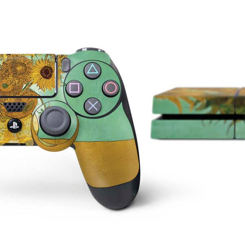 Vincent Van Gogh Sunflowers 1888 PS4 Console and Controller Bundle Skin