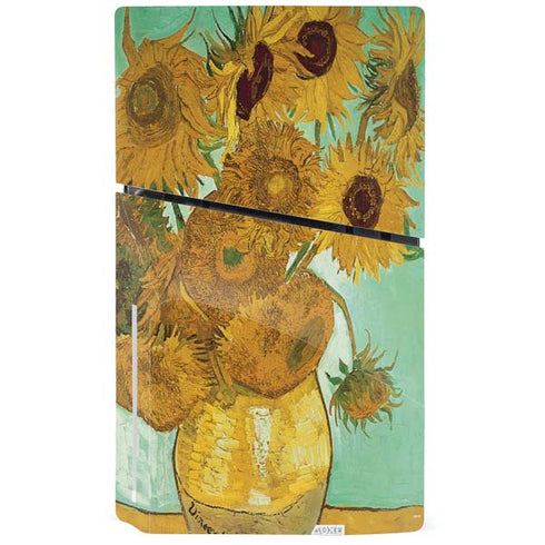 Sunflowers 1888 by Van Gogh PS5 Slim Disk Console Skin