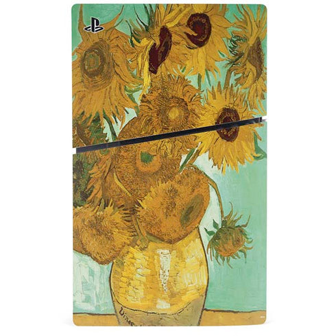 Sunflowers 1888 by Van Gogh PS5 Slim Digital Edition Bundle Skin