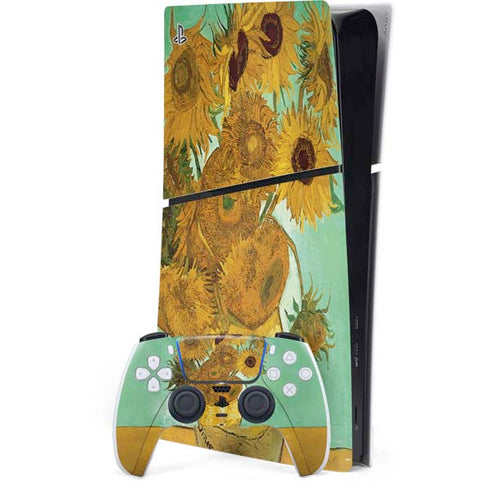 Sunflowers 1888 by Van Gogh PS5 Slim Digital Edition Console Skin