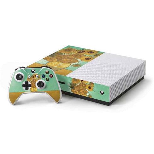 Vincent Van Gogh Sunflowers 1888 Xbox One S Console and Controller Bundle Skin